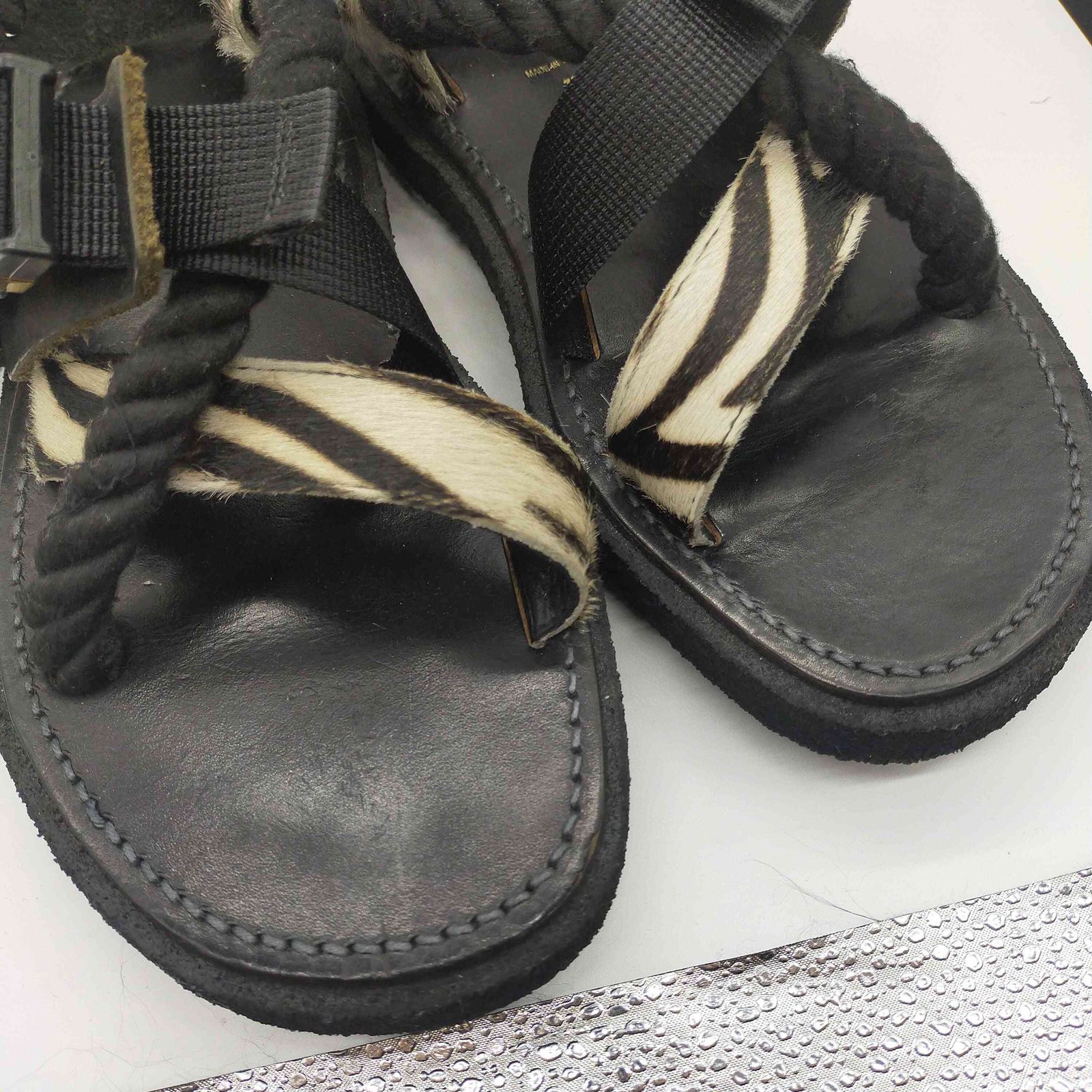 サカイ Sacai 20SS ロープサンダル Vibram ソール レザー サンダル 