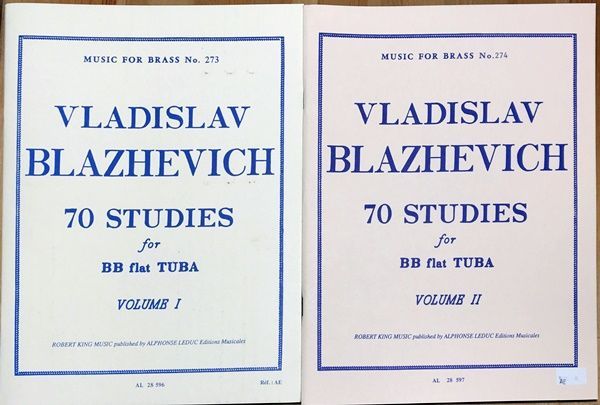 ブラジェヴィチ テューバ教則本 70の練習曲 Vol.1 Vol.2 輸入楽譜 Vladislav Blazhevich 70 Studies for Bb Flat Tuba 洋書