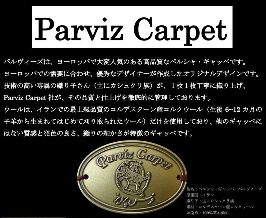 ペルシャ　ギャッベ　パルヴィーズ　コルクウール　カシュクリ　ラグマット　98x67cm　青緑色　ザクロ　RJ13333