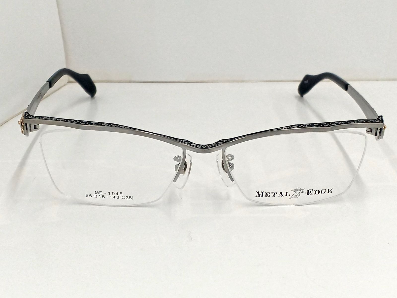 メタルエッジ メガネフレーム ME-1045 ナイロ－ル シルバー ブラック系
