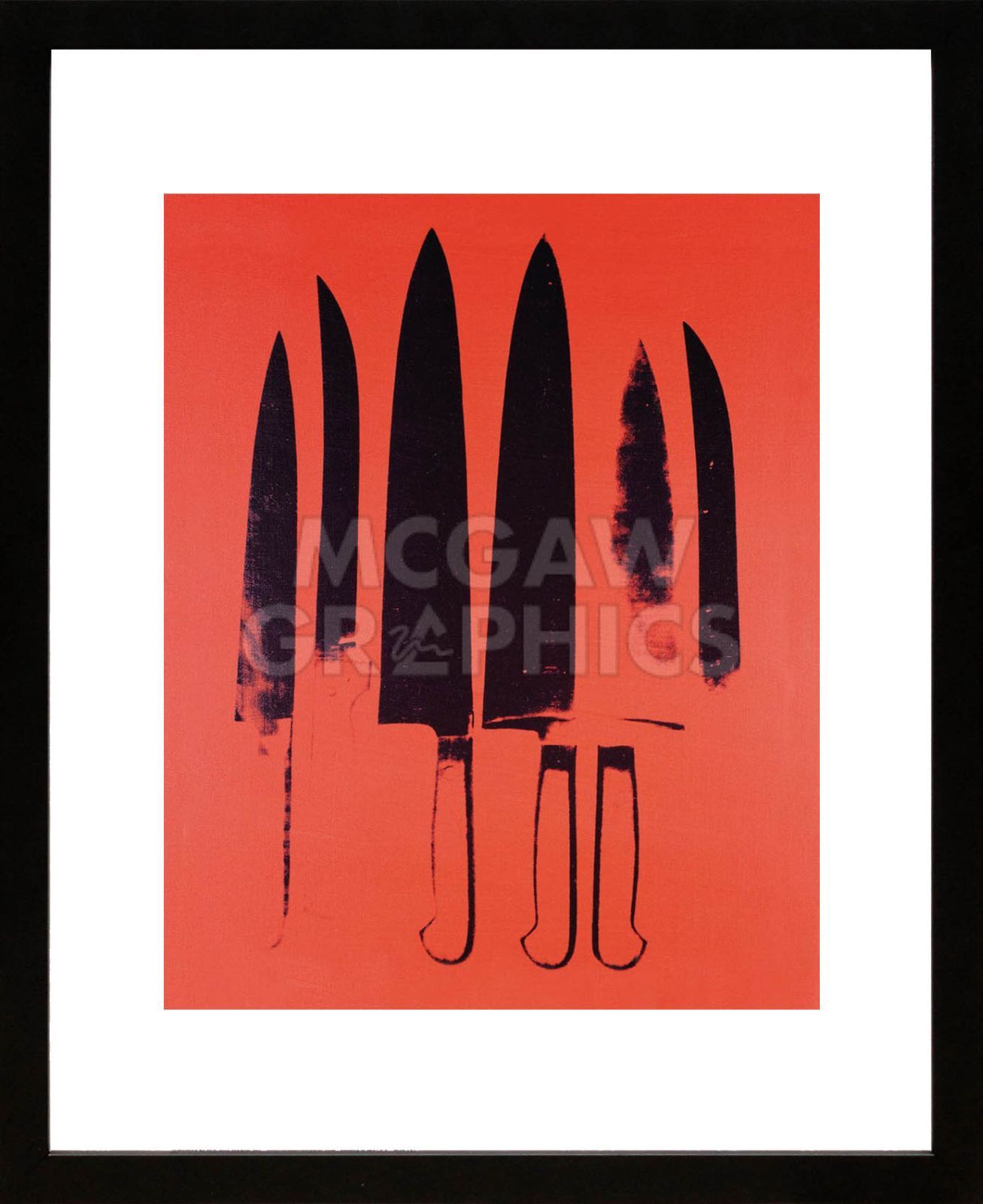 アンディ・ウォーホル「ナイフ,c.1981-82(レッド) Knives, c.1981-82