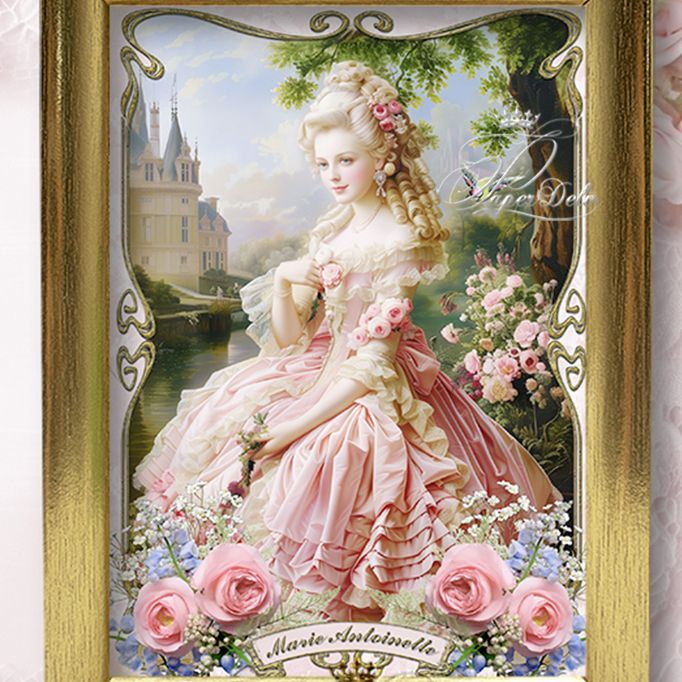 マリーアントワネット☆岸辺のマリー☆額付アートプリント