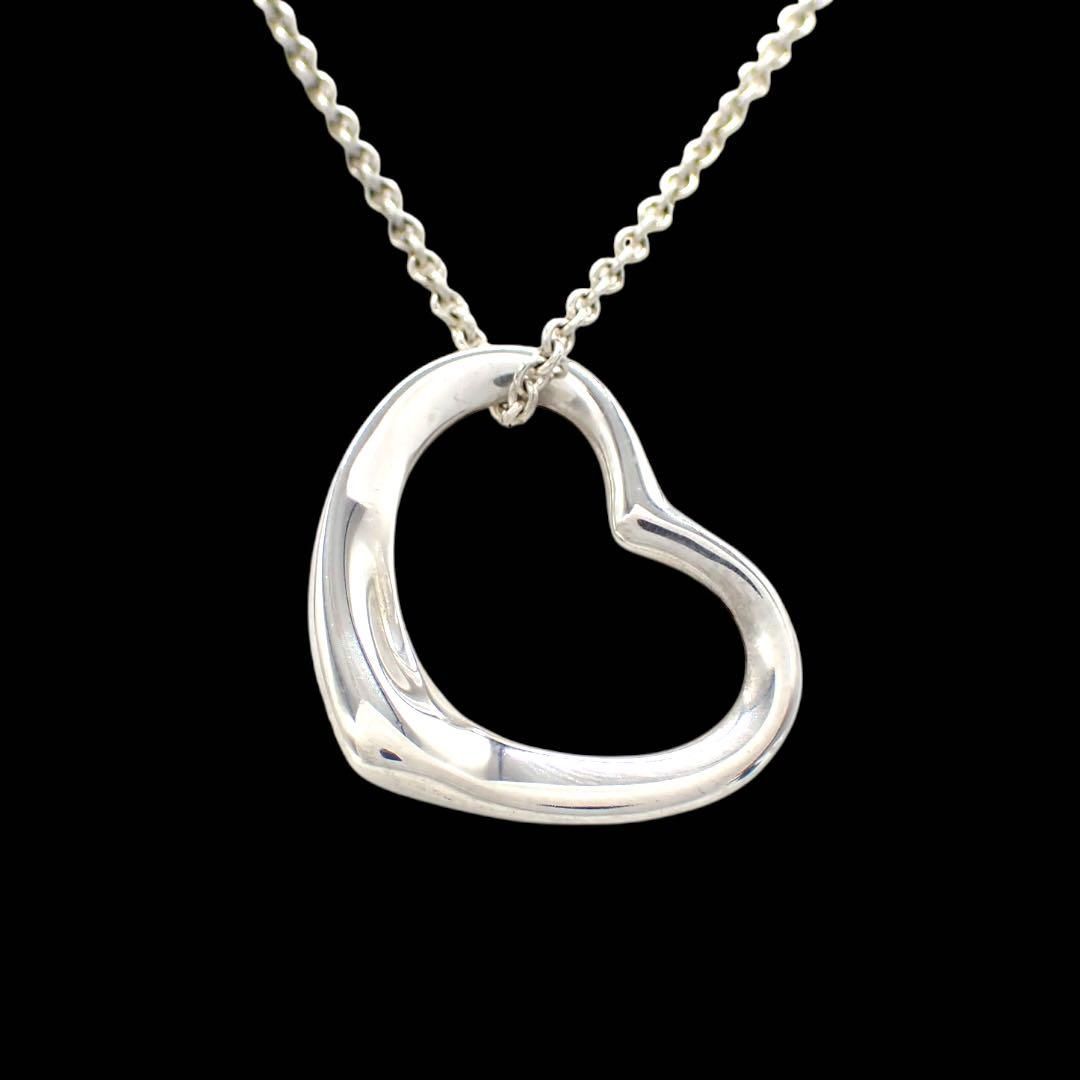 ティファニー オープンハート ネックレス ペンダント 925 シルバー 4103