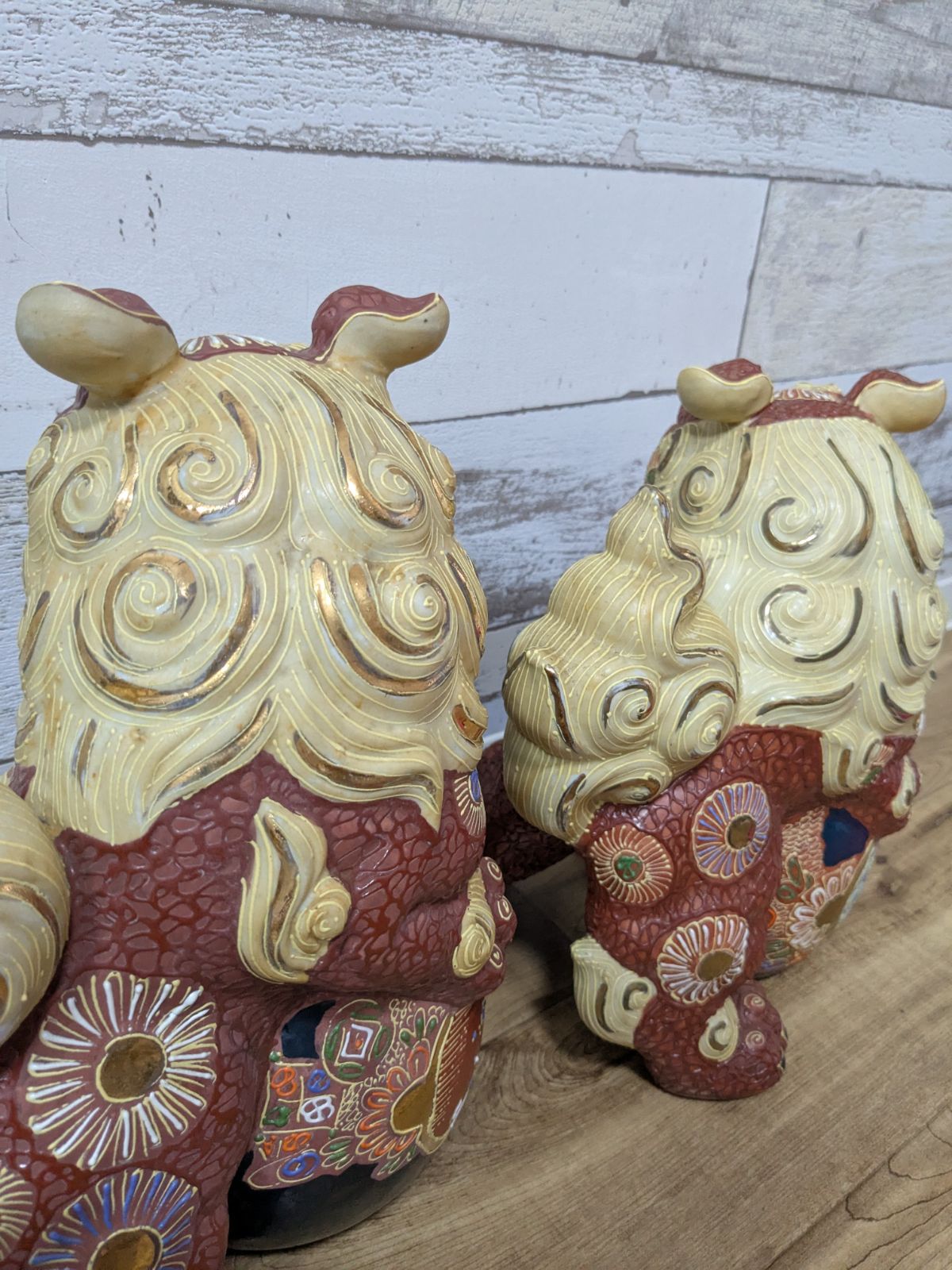 九谷焼 玉乗り獅子 陶器 工芸品 狛犬 開運 縁起物 魔除け 九谷焼 大吉 陶器 工芸品 シーサー 玉乗り獅子 狛犬 開運 縁起物