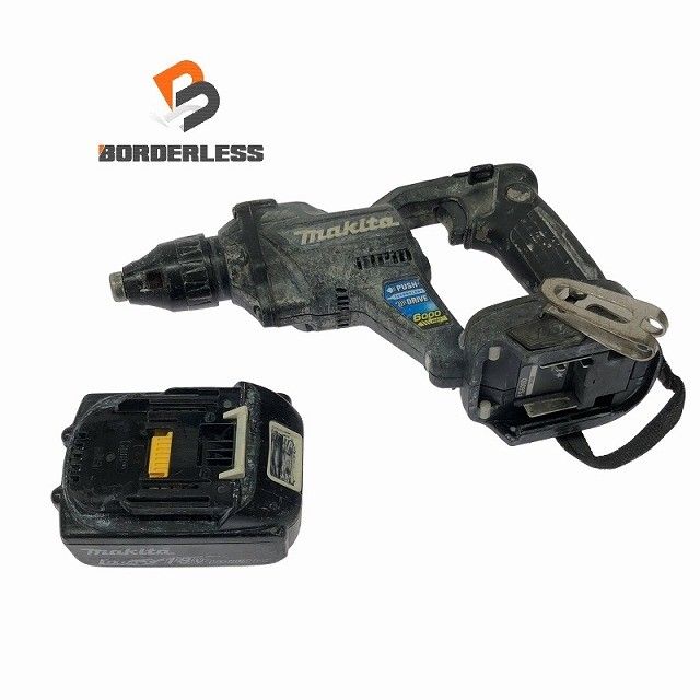 品 makita マキタ 18V 充電式スクリュードライバー FS600D 黒 バッテリー 18V 6.0Ah 付き コードレス ボード用ドライバー 116616