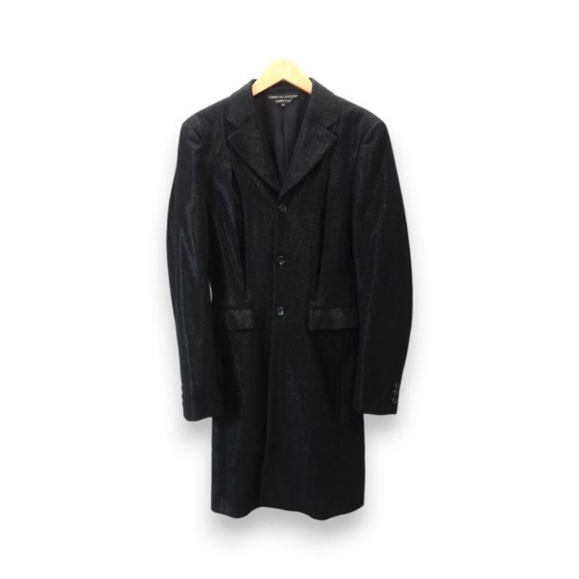 COMME des GARCONS HOMME PLUS 24aw スリットデザイン ナイロンツイル ラメ コート ブラック サイズM PN-J007 コムデギャルソンオムプリュス 大名店