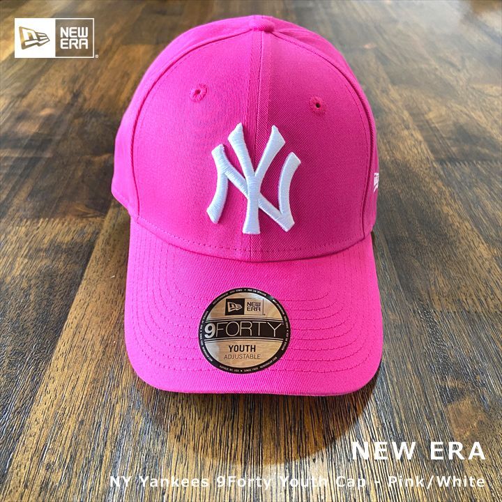 52-56cmで調整可】New Era☆NY Yankees 9Forty Youth CAP ピンク