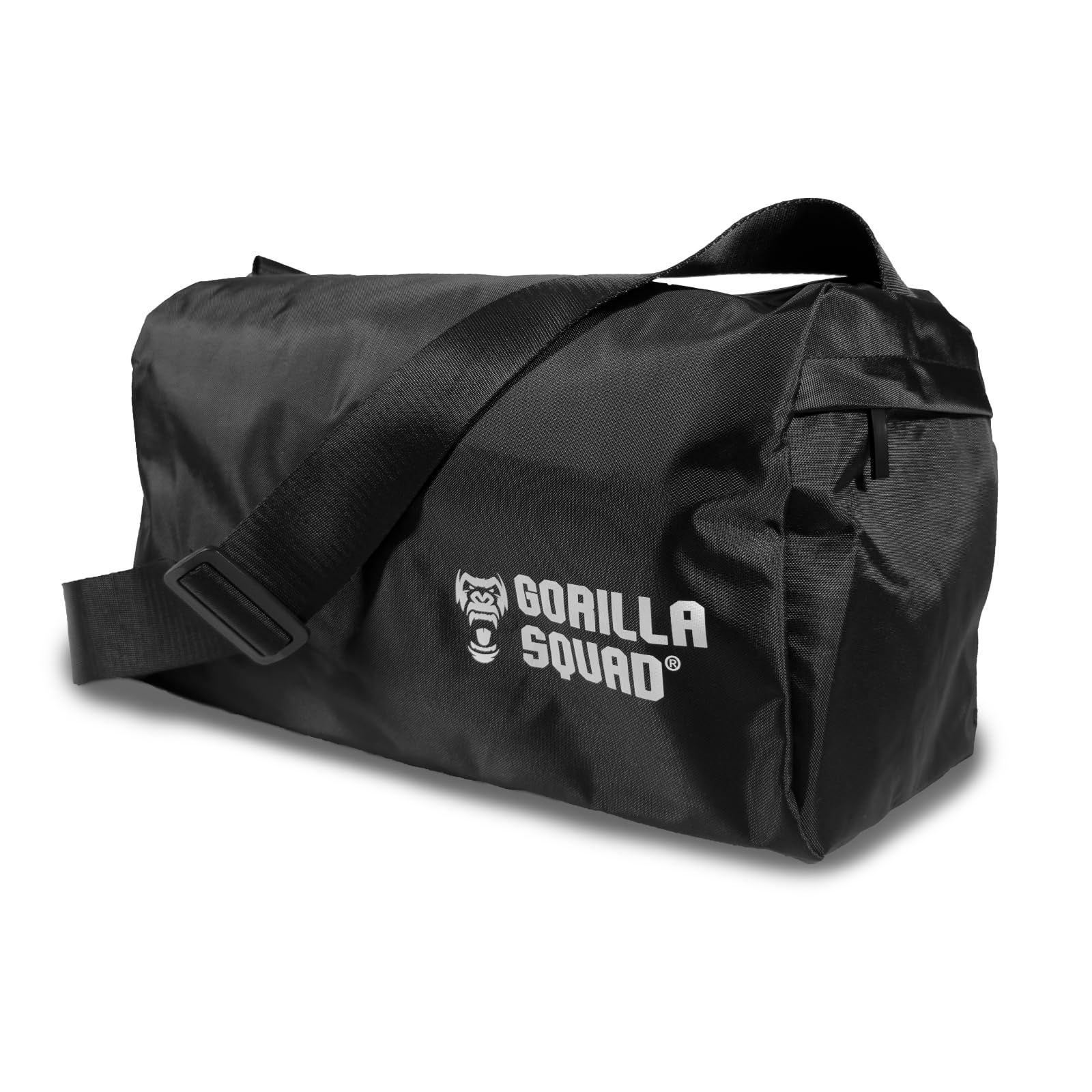 GORILLA SQUAD(ゴリラスクワッド) スポーツバッグ ジムバッグ ダッフルバッグ シューズ収納付き シューズポケット ショルダーベルト ショルダーバッグ (ブラック 18L)