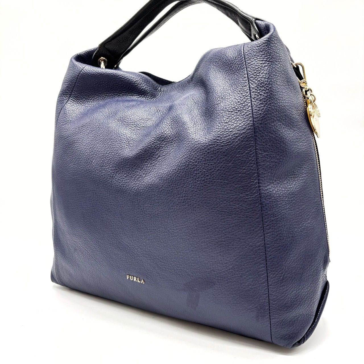 良品】 FURLA フルラ トートバッグ ハンドバッグ エリザベス ロゴ金具 