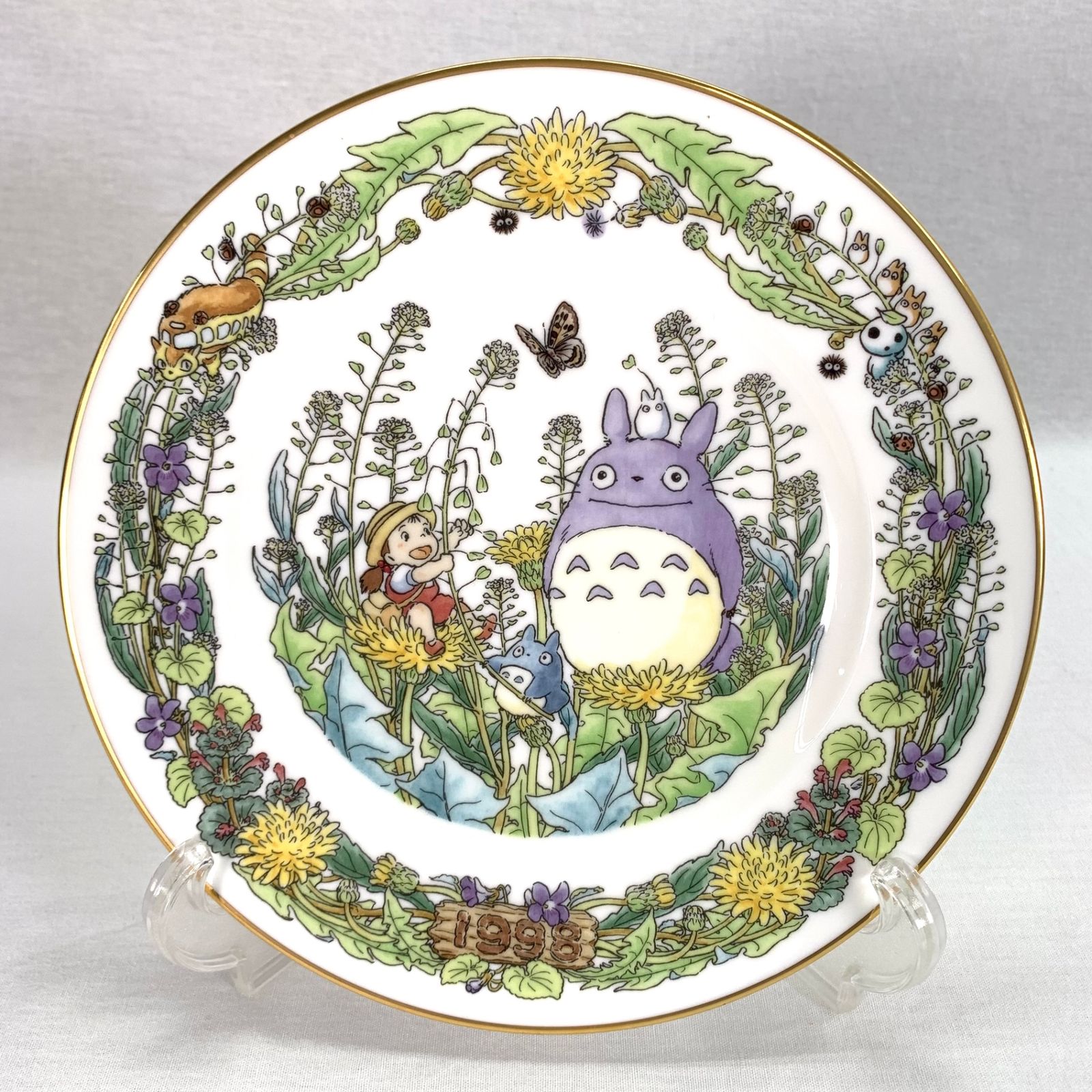 スタジオジブリ トトロ イヤープレート1998年 美品 希少 Noritake ノリタケ スタジオジブリ となりのトトロ 記念イヤー