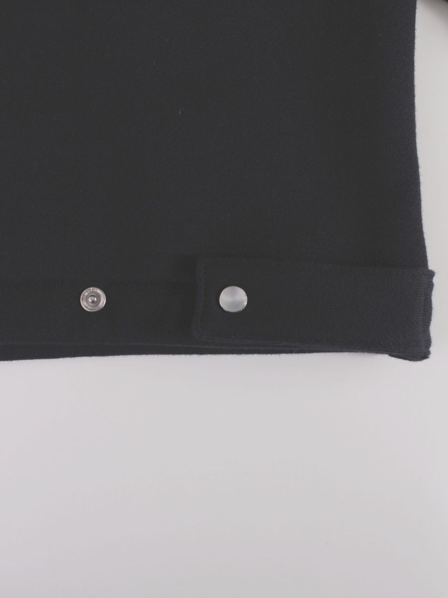 agnes b. - アニエスベー M001 CARDIGAN カーディガンプレッション 0267M001 2 ブラック 裏起毛 ‘23 IT85F9SIKOJM アニエスベー M001 CARDIGAN カーディガンプレッション 0267M001