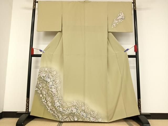 平和屋着物●訪問着 辻が花 絞り 暈し染め やまと誂製 正絹 AAAV9011np