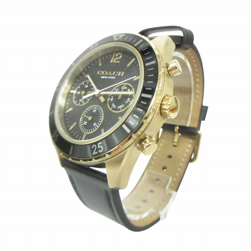 コーチ COACH 新品同様 動作品 コール ウォッチ 44MM 腕時計 クロノ