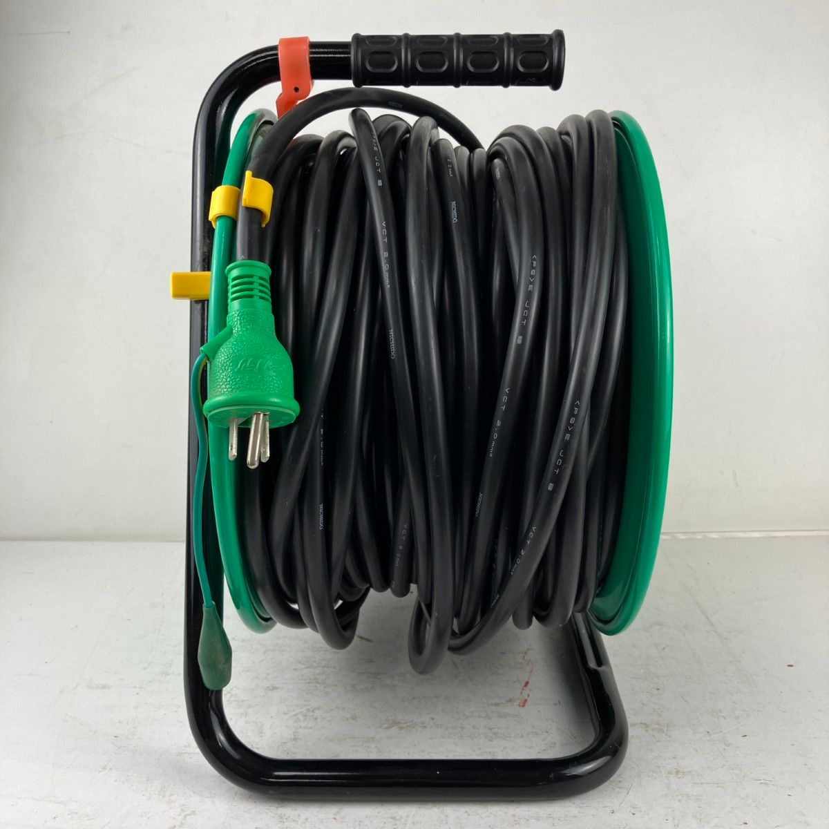 ЗЗNICHIDO 日動 100 v 50 m コードリール ドラム FW E 53 グリーン ねじ回し コードリール 延長コード 
