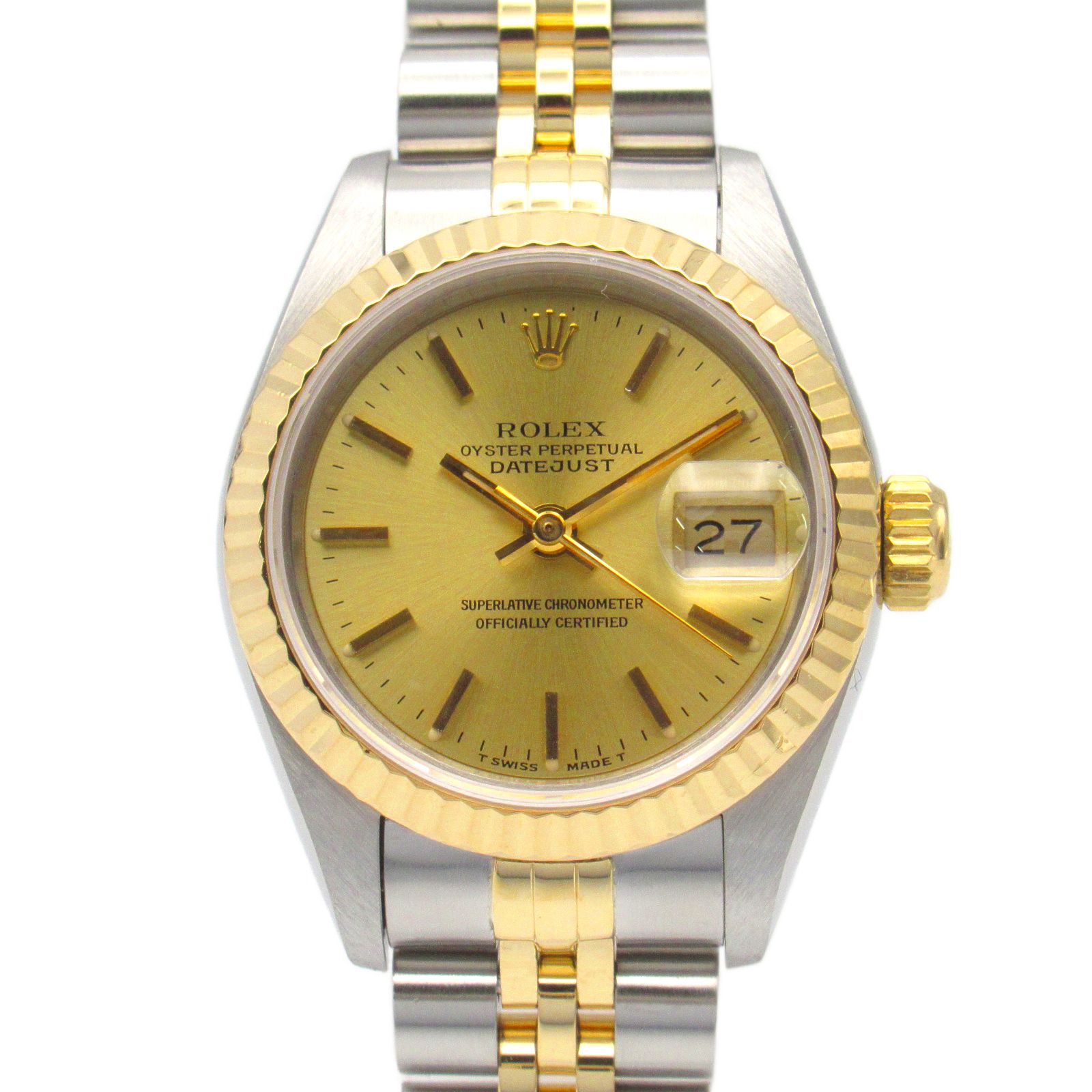 ロレックス ROLEX 腕時計 デイトジャスト N番 69173 CH/BA K18（イエローゴールド） ステンレススチール デイトジャスト N番 レディース Used A