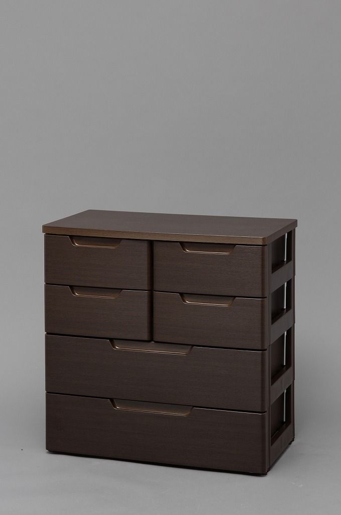 アイリスオーヤマ マルチユースチェスト 4段 幅約73×奥行約40.5×高さ約74cm 木目ブラウン MU-7224 IRIS OHYAMA