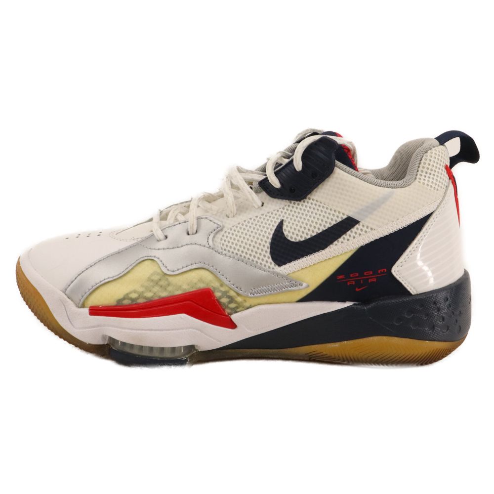 NIKE (ナイキ) JORDAN ZOOM 92 CK9183-101 ジョーダン ズーム'92 ハイカットスニーカー ホワイト/ネイビー US8.5/26.5cm