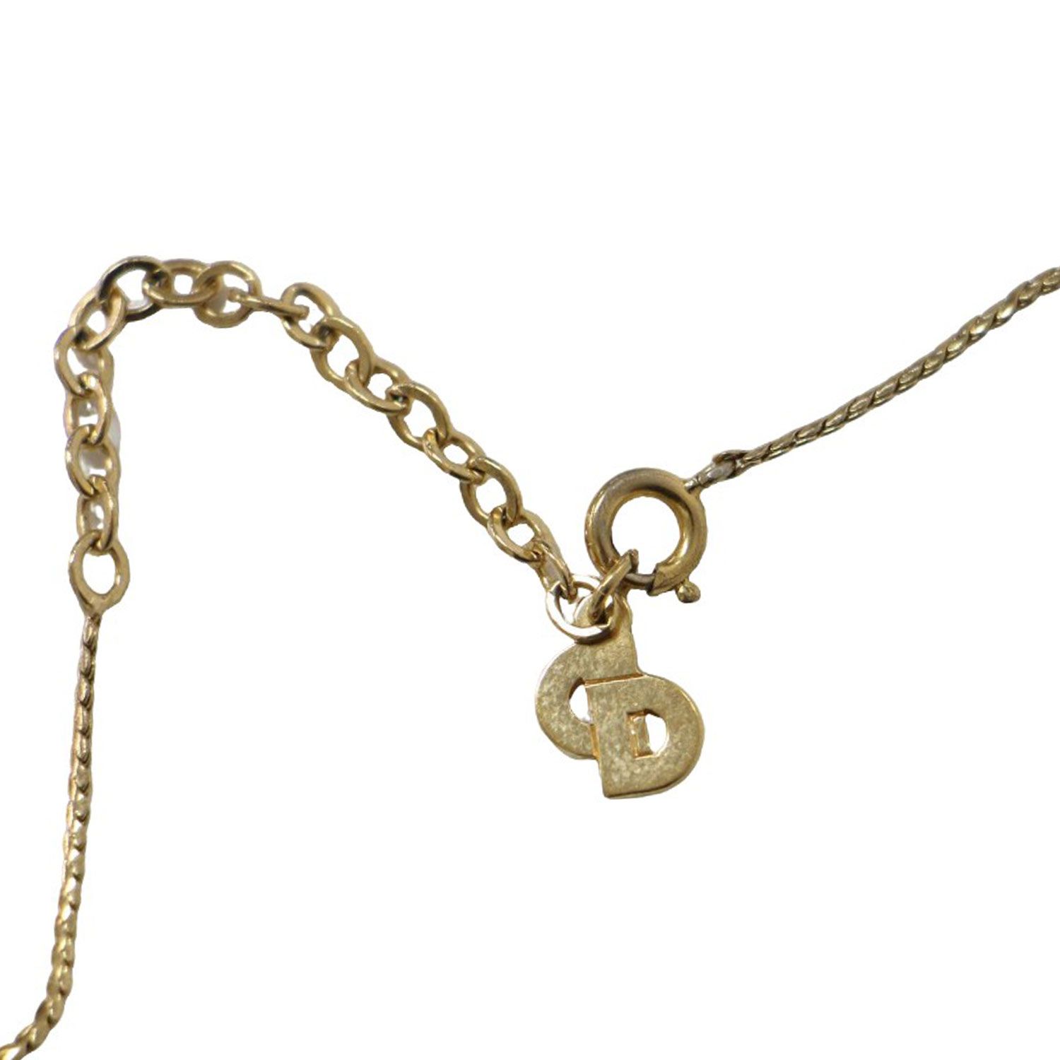 クリスチャンディオール ラインストーン CDロゴネックレス ゴールド ビンテージ Christian Dior クリスチャン・ディオール ネックレス CDロゴ