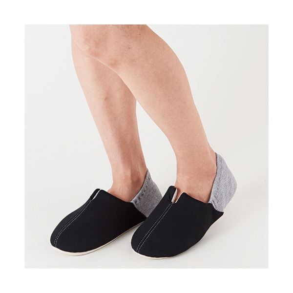  まとめ コジット洗える防災スリッパ 足まもりっぱ ブラック L 1足 スリッパ ルームシューズ スリッパ サンダル