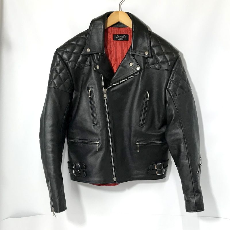 美品！Schott 618 ダブルライダースジャケット 34 バイカータグ ショット ダブルライダース バイカータグ USA製 618 レザー 黒 34