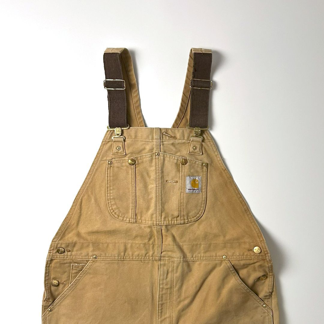 carhartt オーバーオール ダブルニー W40 L30 ブラウン Carhartt オーバーオール W40 L30 ブラウン ダブルニー仕様