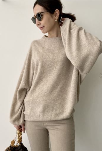 アパルトモン★63800円 cashmere v/n knit カシミアニット