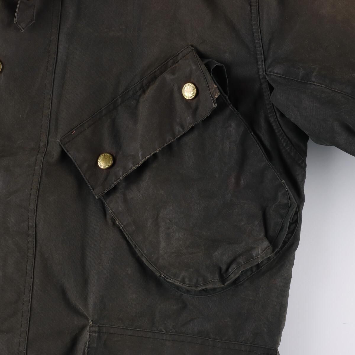 古着 80年代 バブアー Barbour BORDER ボーダー 旧3ワラント ワックス