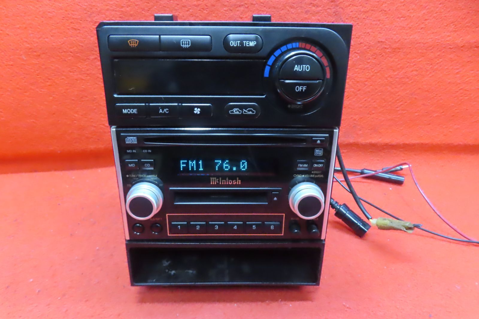 ＊CS1722＊/スバル純正 レガシィ BE5 BE9 BH5 BH9 PF-40251-C 純正/mcIntosh エアコンスイッチ/カーオーディオ/MDプレーヤー/MDデッキ