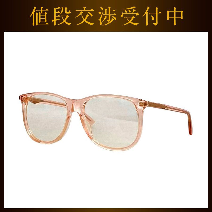 グッチ サングラス クリア ピンク GG0263S 美品 プラスチック 中古  