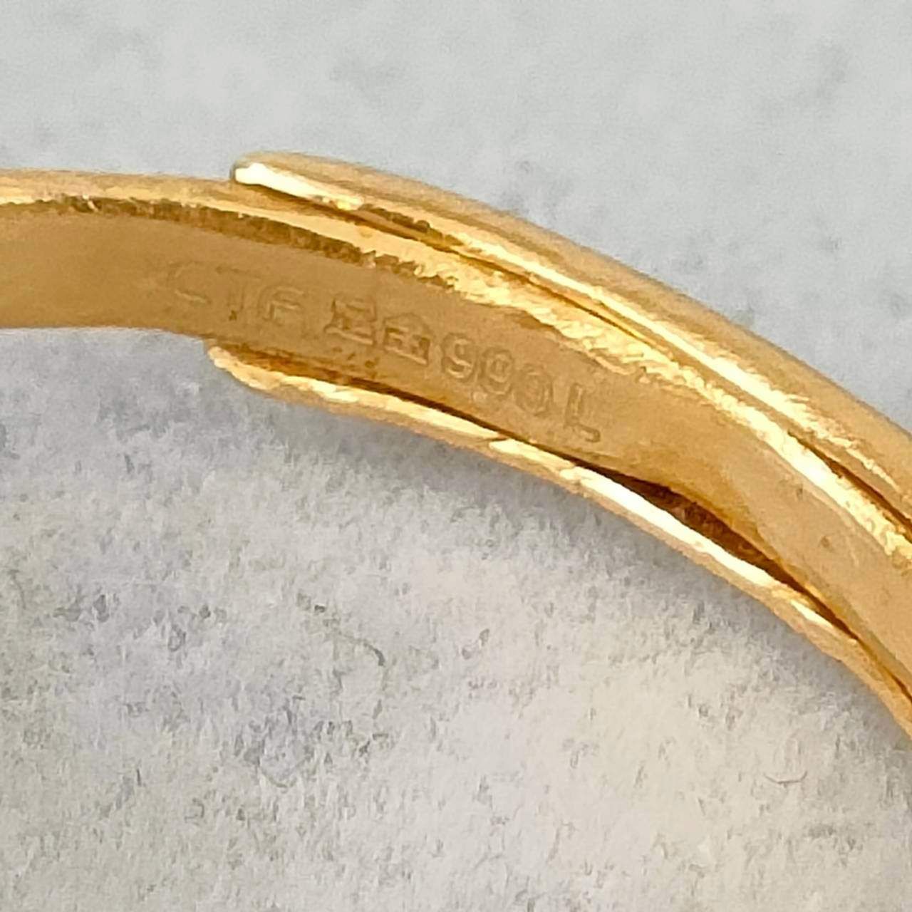 K24 純金 CTF 周大福 フリーサイズ デザインリング レディース 3.49g D21 FORTGASGNV_COM_BR