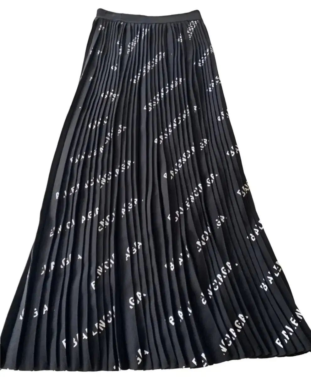 BALENCIAGA バレンシアガ ウエストロゴ プリーツ スカート BALENCIAGA - 2019 年 バレンシアガ オーバーロゴ プリーツ