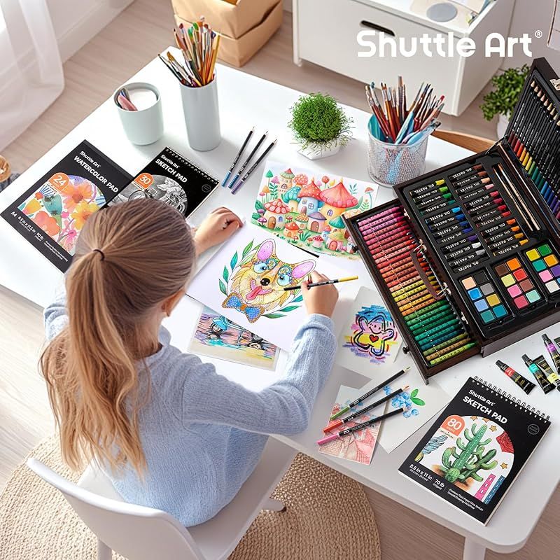 Shuttle Art 画材セット 186点 お絵かきセット アートセット色鉛筆