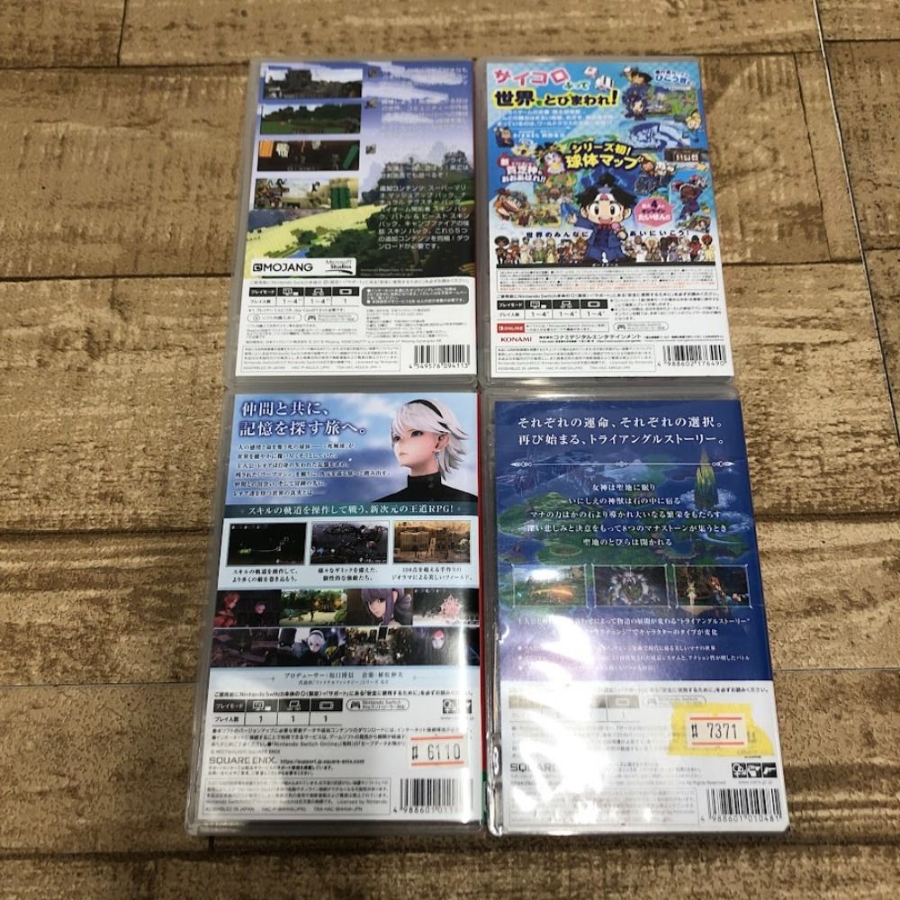 08w13034 ニンテンドースイッチ NINTENDO SWITCH ゲームソフト4本セット MINE CRAFT 桃太郎電鉄ワールド 聖剣伝説３ ファンタジアン ネオディメンジョン 品