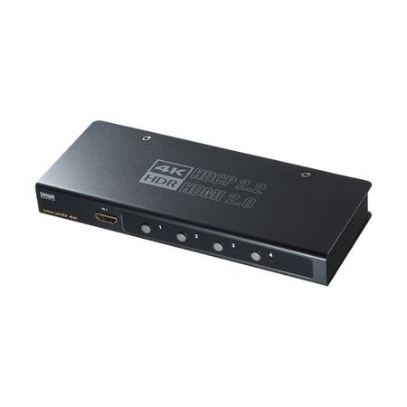 【新品・7営業日以内発送】サンワサプライ SW-HDR41H 4K・HDR・HDCP2．2対応HDMI切替器【4入力・1出力】 SWHDR41H SANWA SUPPLY 高輝度HDR 映像 音声【沖縄離島販売不可】