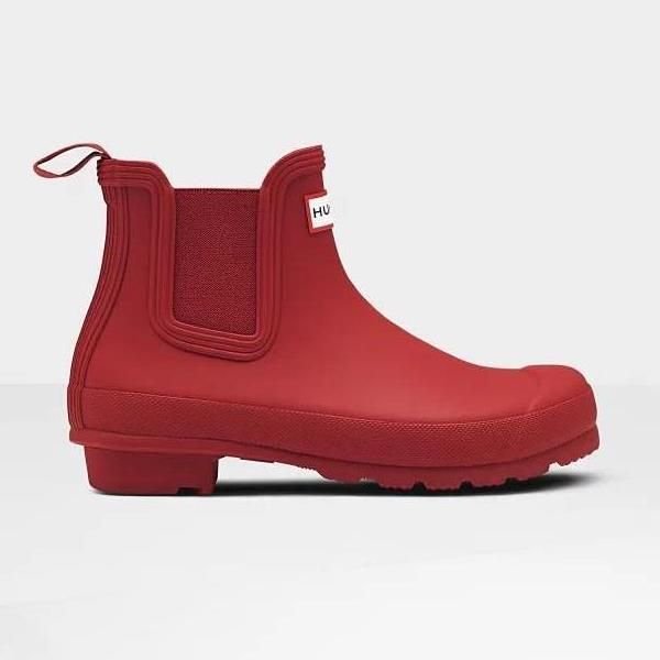 長靴 レディース ショートブーツ レインブーツ レディース WOMENS ORIGINAL CHELSEA MILITARY RED HUN 14CD
