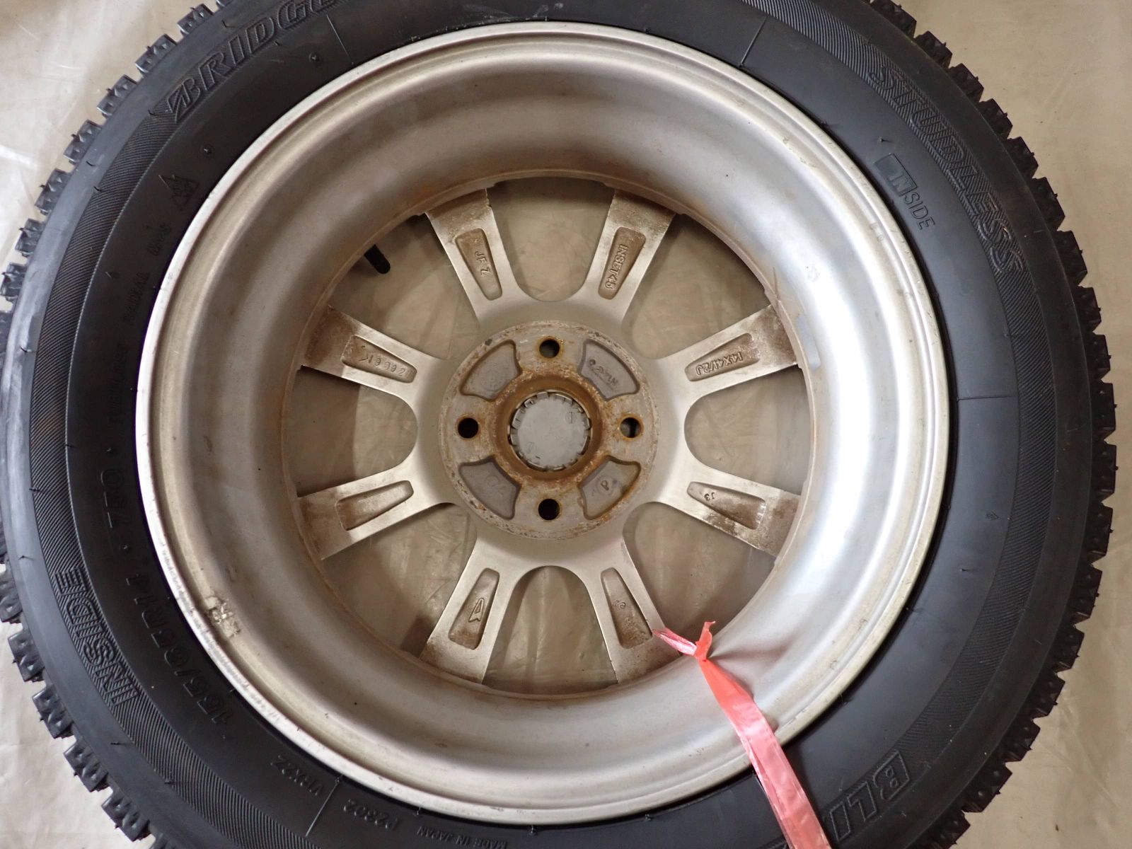 地元色のある 冬 製 4本 会社宛 155 65R14×4.5J 75Q ブリヂストン ブリザック VRX2 ダイハツ 純正 アルミ ウェイク タント NO D6191 最新作が入荷中！