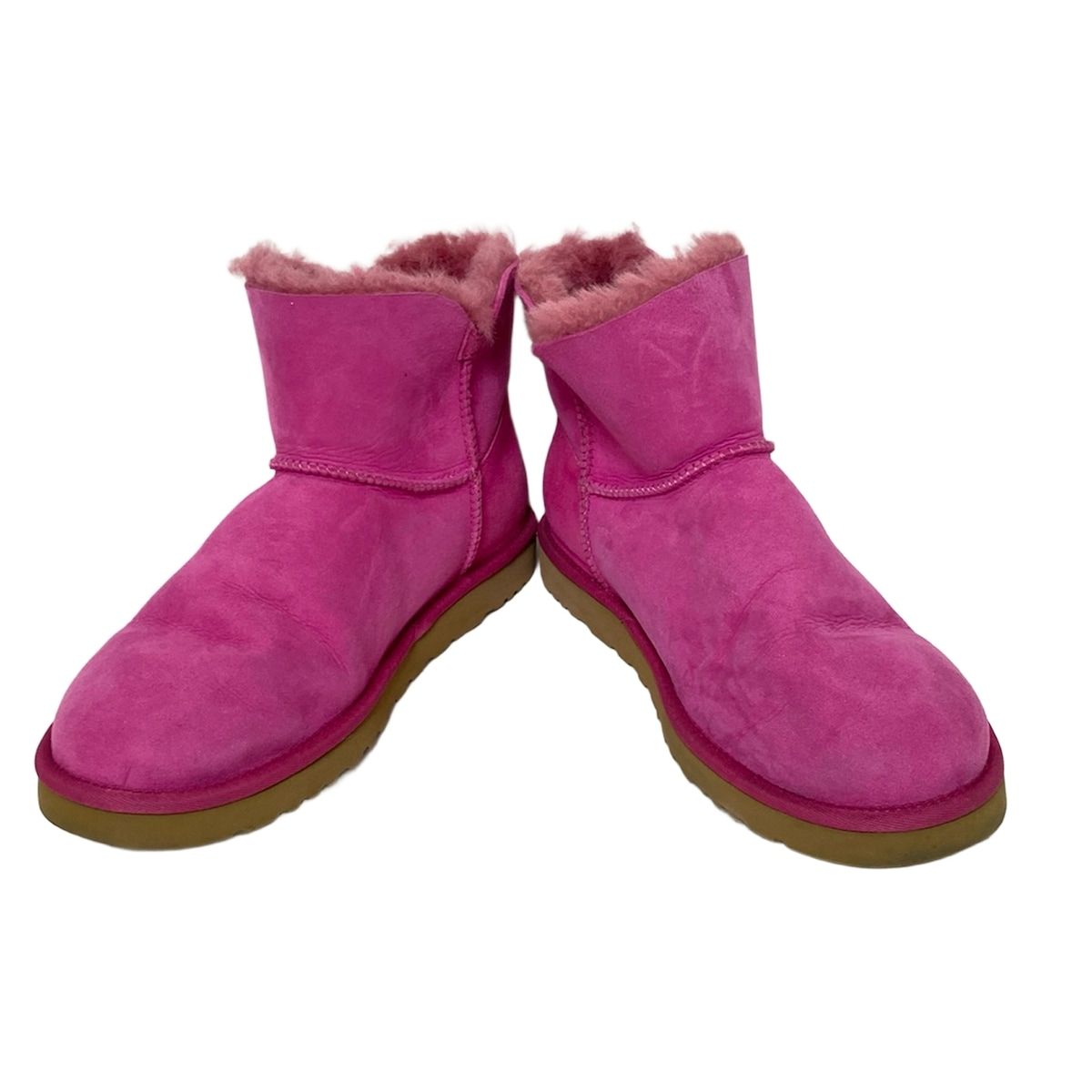 UGG アグ ショートブーツ 27 レディース クラシックミニ ムートン F19012K ショッキングピンク ムートン
