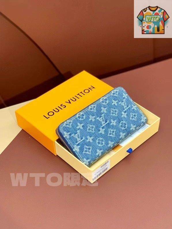 美品/真贋済✨ ルイヴィトン　モノグラム　デニム　ジッピーウォレット　ラウンド 中古】 LOUIS VUITTON ルイ・ヴィトン モノグラムデニムM95341