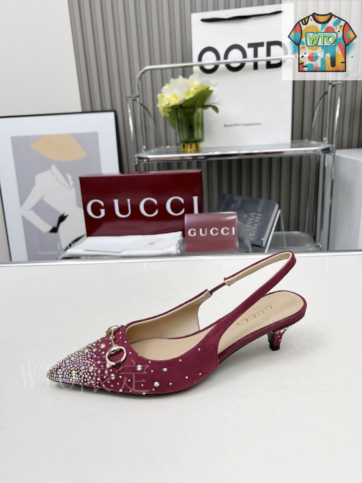 natsu♡ 特別値下げ‼︎ 【美品】GUCCI ヒール　シューズ Gucci 水鑽ハイヒールシューズ05-2 - メルカリ
