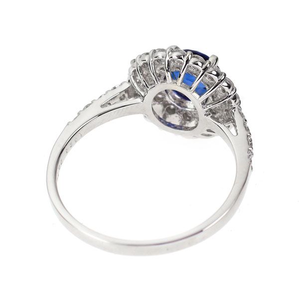 Pt900 サファイア ダイヤモンド リング 1.028ct D0.74ct - メルカリ 