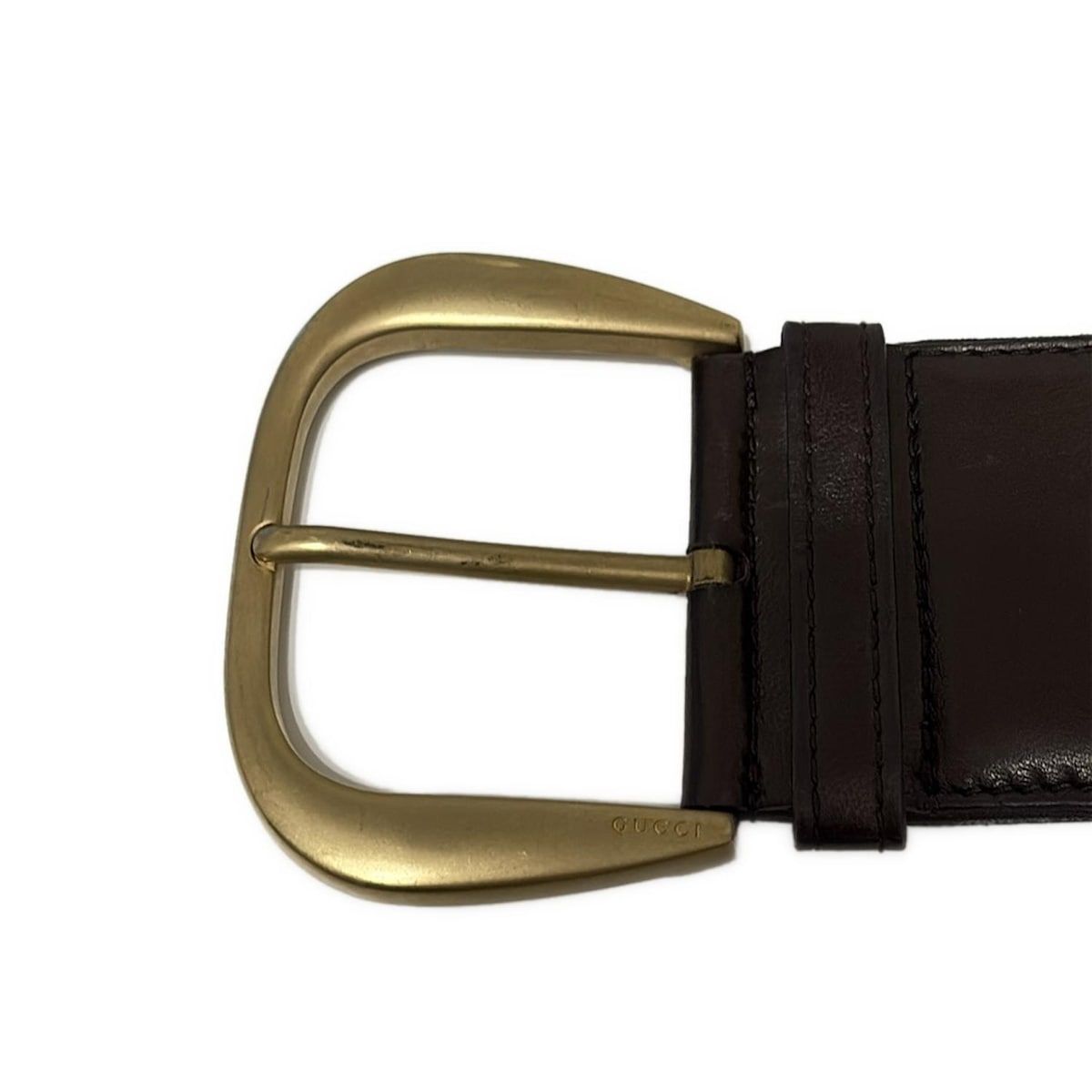 【美品】グッチ GUCCI GG柄 ベルト ダークブラウン レザー GUCCI(グッチ) ベルト - ダークブラウン レザー - メルカリ