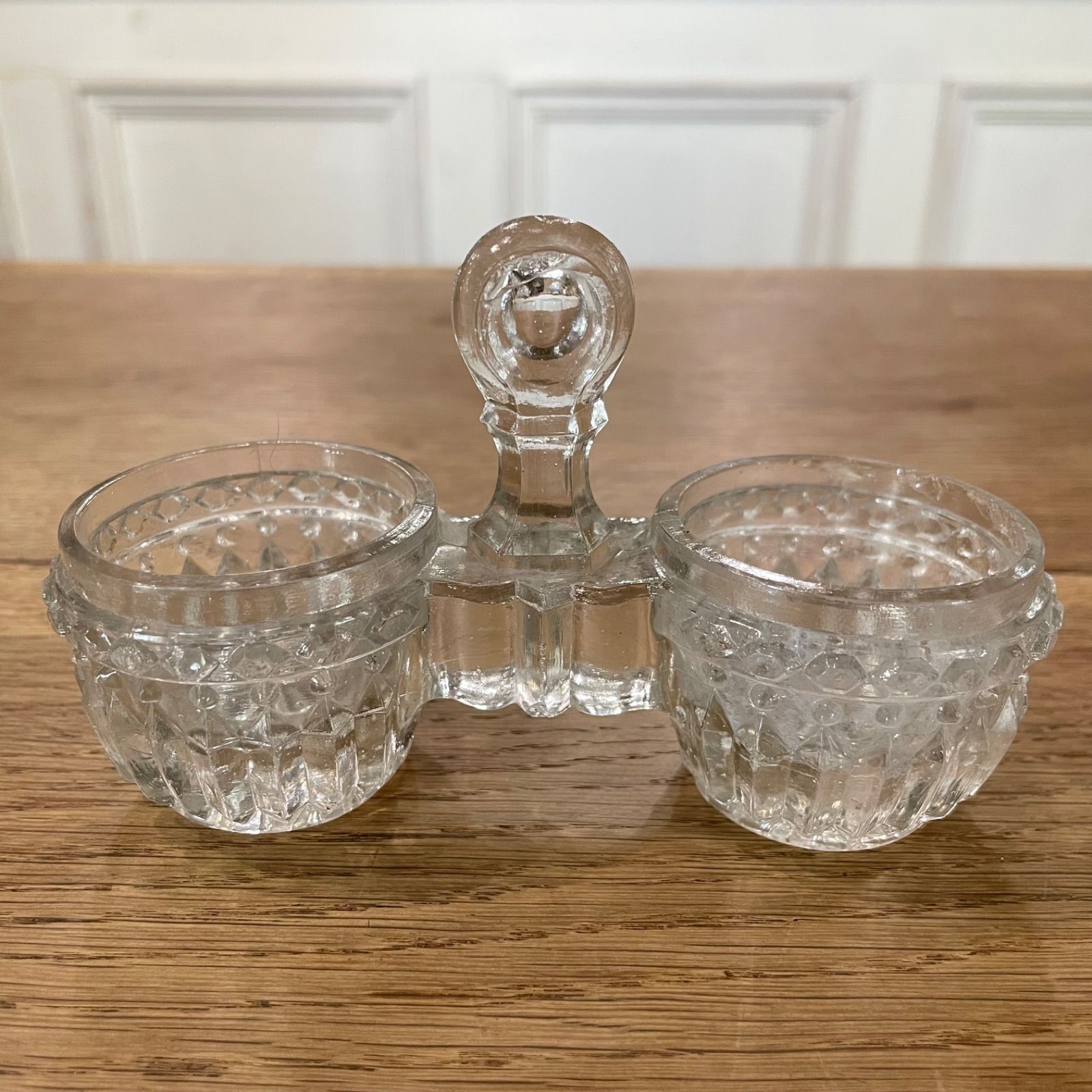 カットガラス 調味料入れセット フランス製ビンテージの通販 by