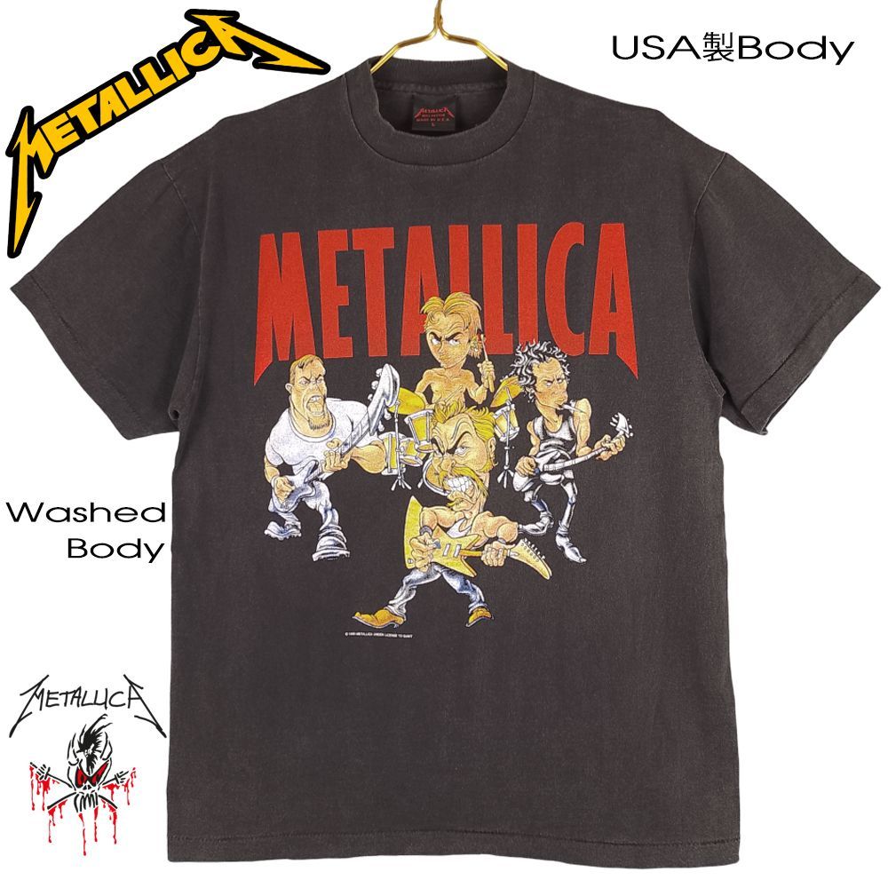 134 METALLICA メタリカ Tシャツ ウォッシュブラック Lサイズ 美品 USA