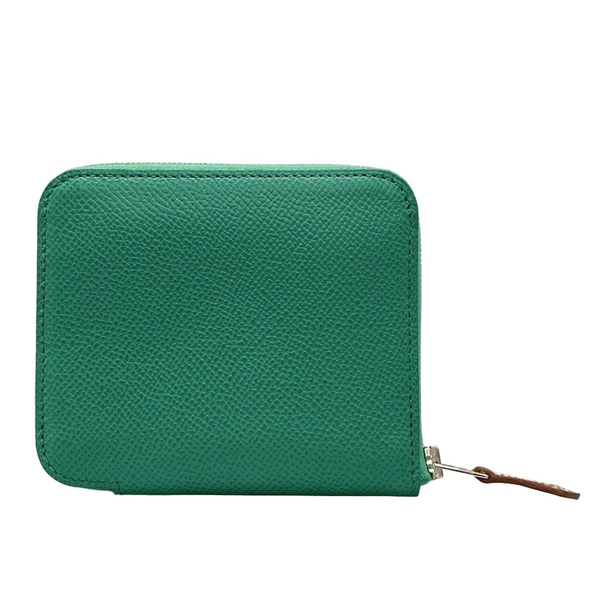 HERMES エルメス 財布 アザップコンパクトシルクイン ヴェールジェイド 財布 札入れ その他 |シルバー金具|ラウンドファスナー