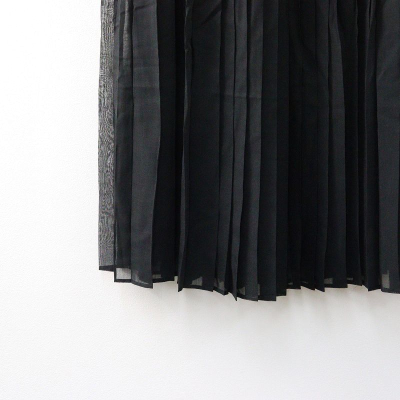 オーラリー AURALEE ウールプリーツシアー スカートロングスカート 1｜ブラック ボトムス ロング フ 2400014623840 GULLKHAN_COM