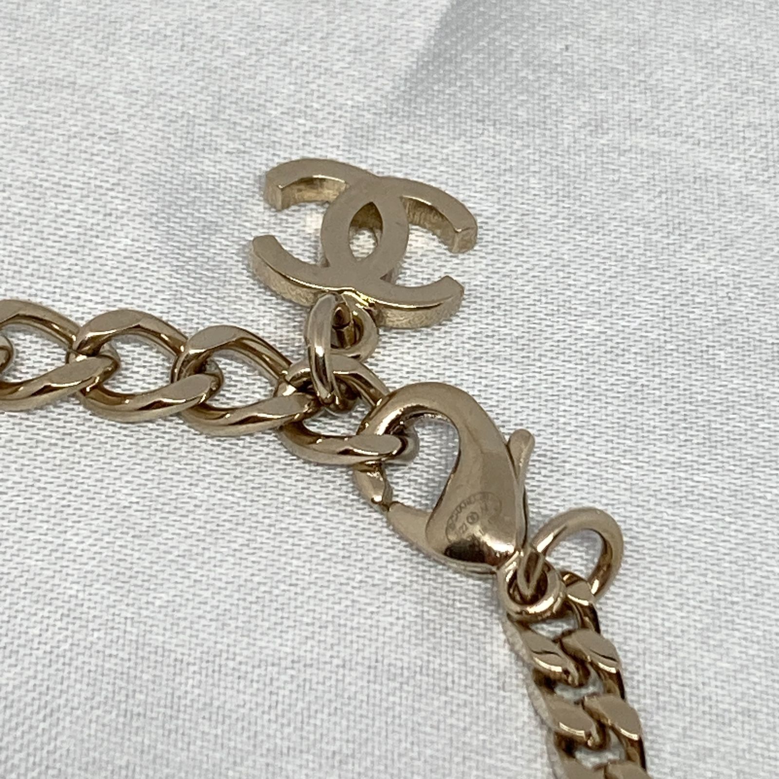 美品 シャネル CHANEL リストバンド ココマーク ブレスレット ネイビー