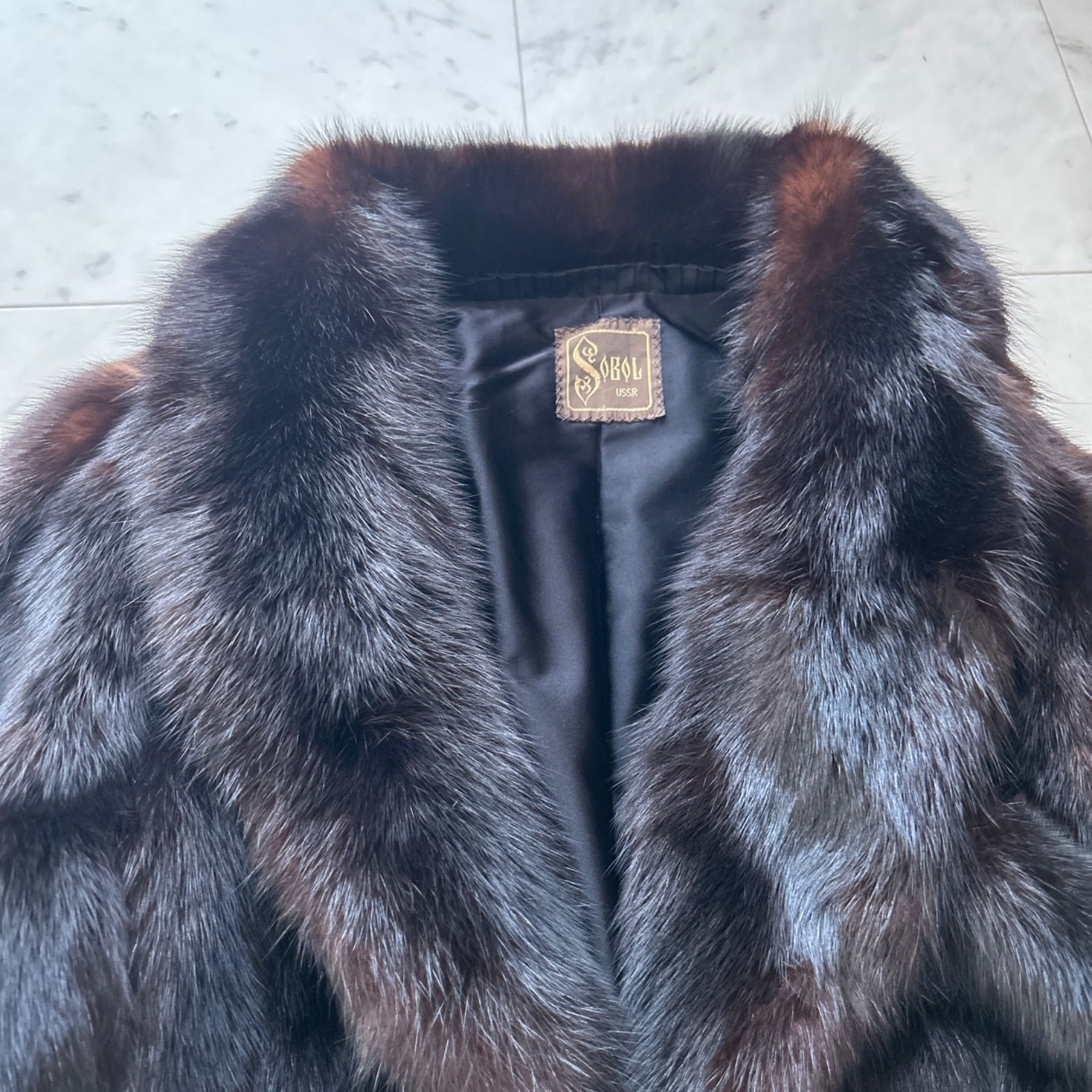 SOBOL ソボル 最高級 ロシアンセーブル 本毛皮 ハーフコート 13