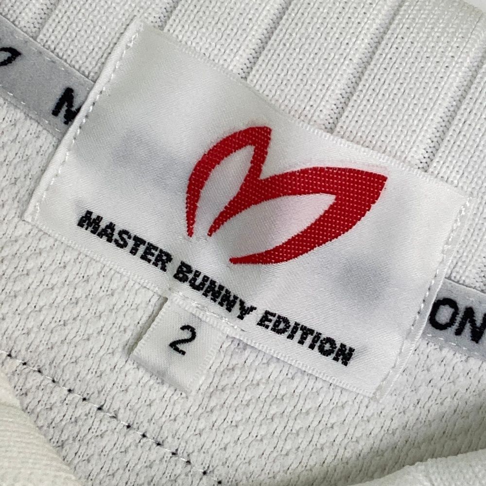 満足 サイズ 2 MASTER BUNNY EDITION マスターバニーエディション 15周年 半袖ポロシャツ ちょい悪ウサギ ホワイト系 240101529835 ゴルフウェア レディース ストスト