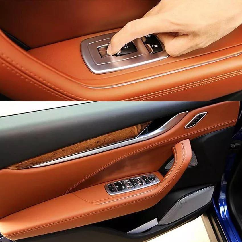 高品格♪ サテンシルバー ウインドウ スイッチ カバー マセラティ