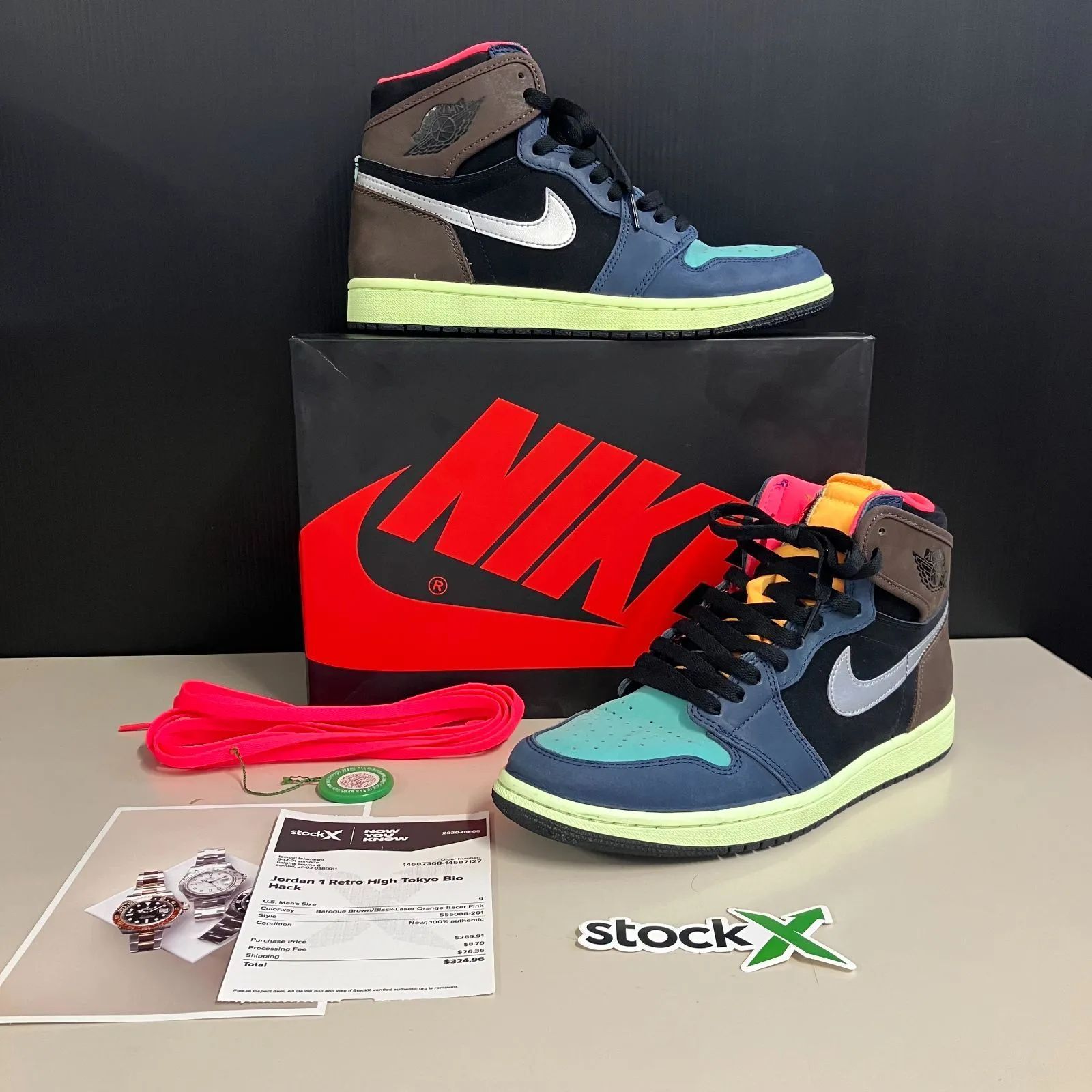 むつ80-0136】555088-201 NIKE AIR JORDAN 1 HIGH OG BIO HACK 27cm 
